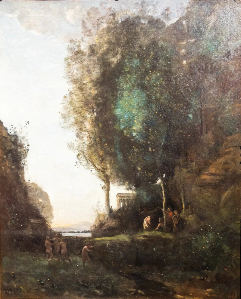 Bacchus-festen (Kvelden) - Jean-Baptiste Camille Corot