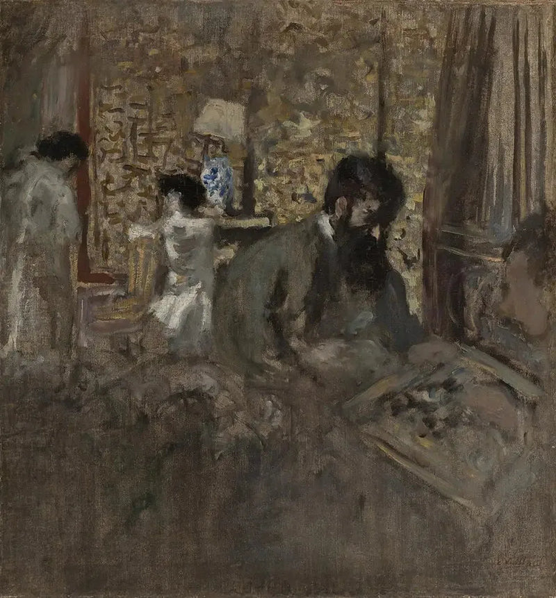 Damenes fest, Tristan Bernard hos Madame Aron - Édouard Vuillard