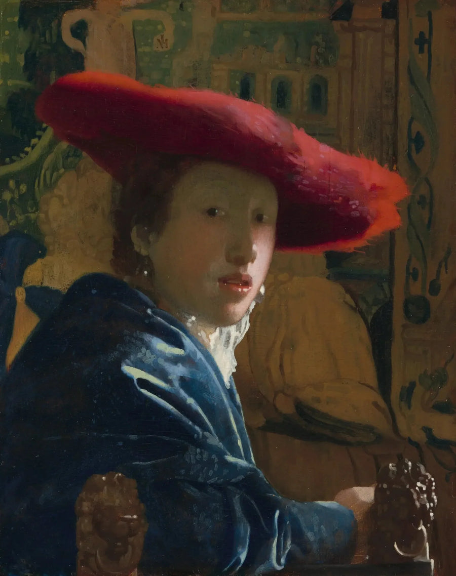 Jenta med den røde hatten - Johannes Vermeer