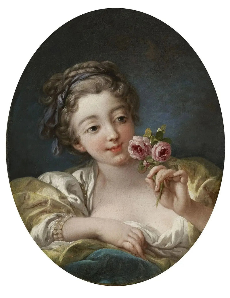 Jenta med roser - François Boucher