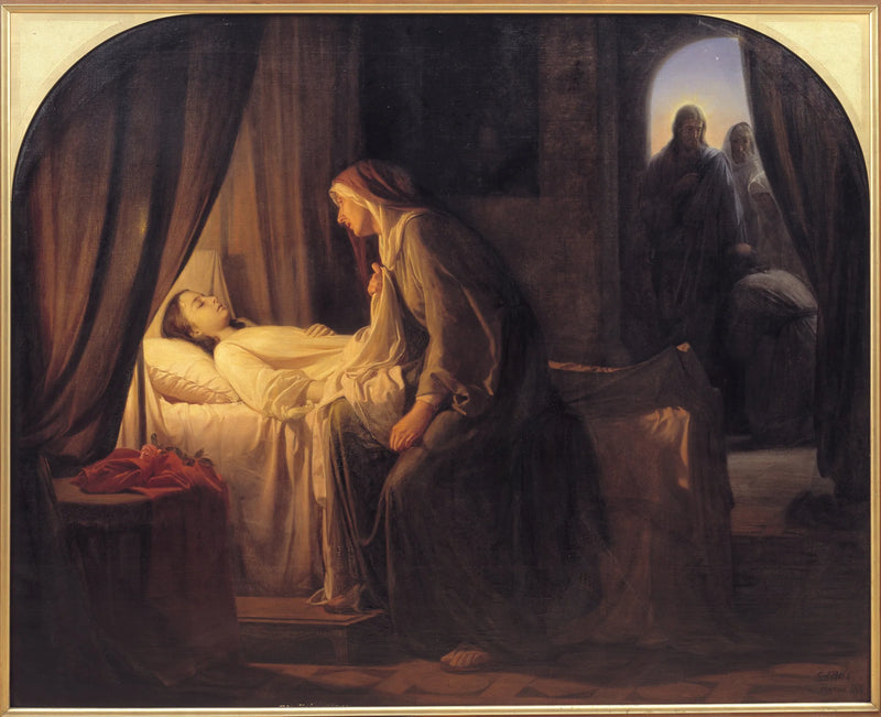 Jairus' datter - Carl Heinrich Bloch