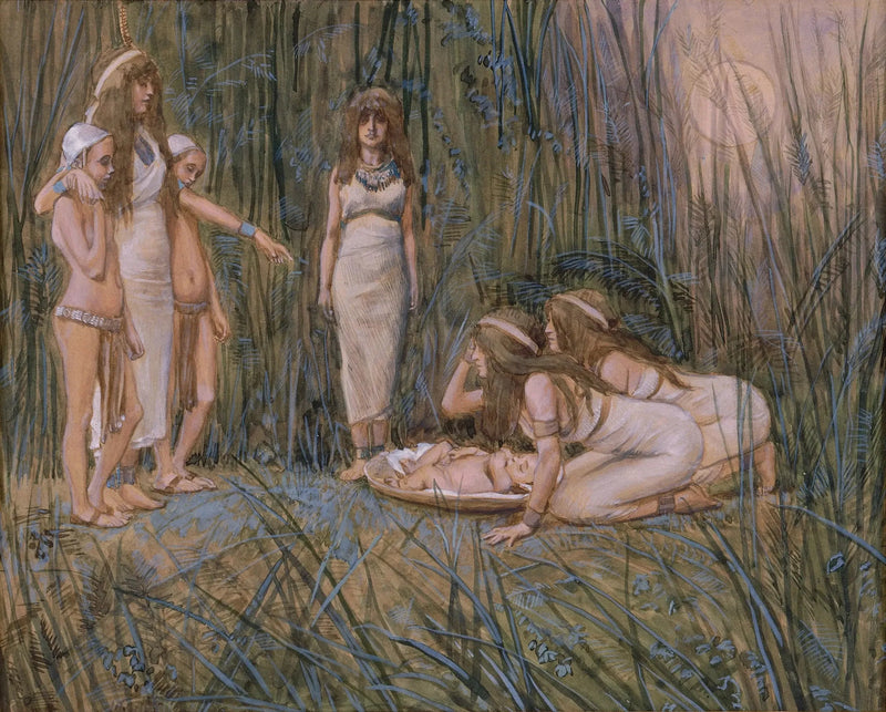 Faraos datter mottar Moses' mor - James Tissot

Source:
La fille du Pharaon reçoit la mère de Moïse - James Tissot