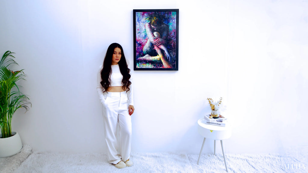 The Purple Girl - Kesorn | 50 x 70 cm Reproductions de tableaux à la peinture à l’huile