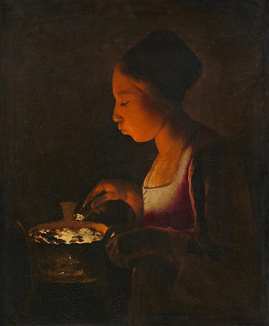 Jenta med brystholderen - Georges de La Tour