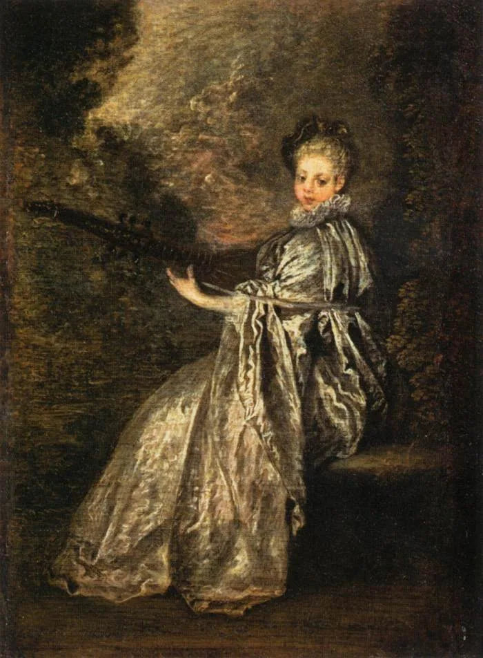 La Finette - Antoine Watteau image 1 copie de tableau peinte à la main