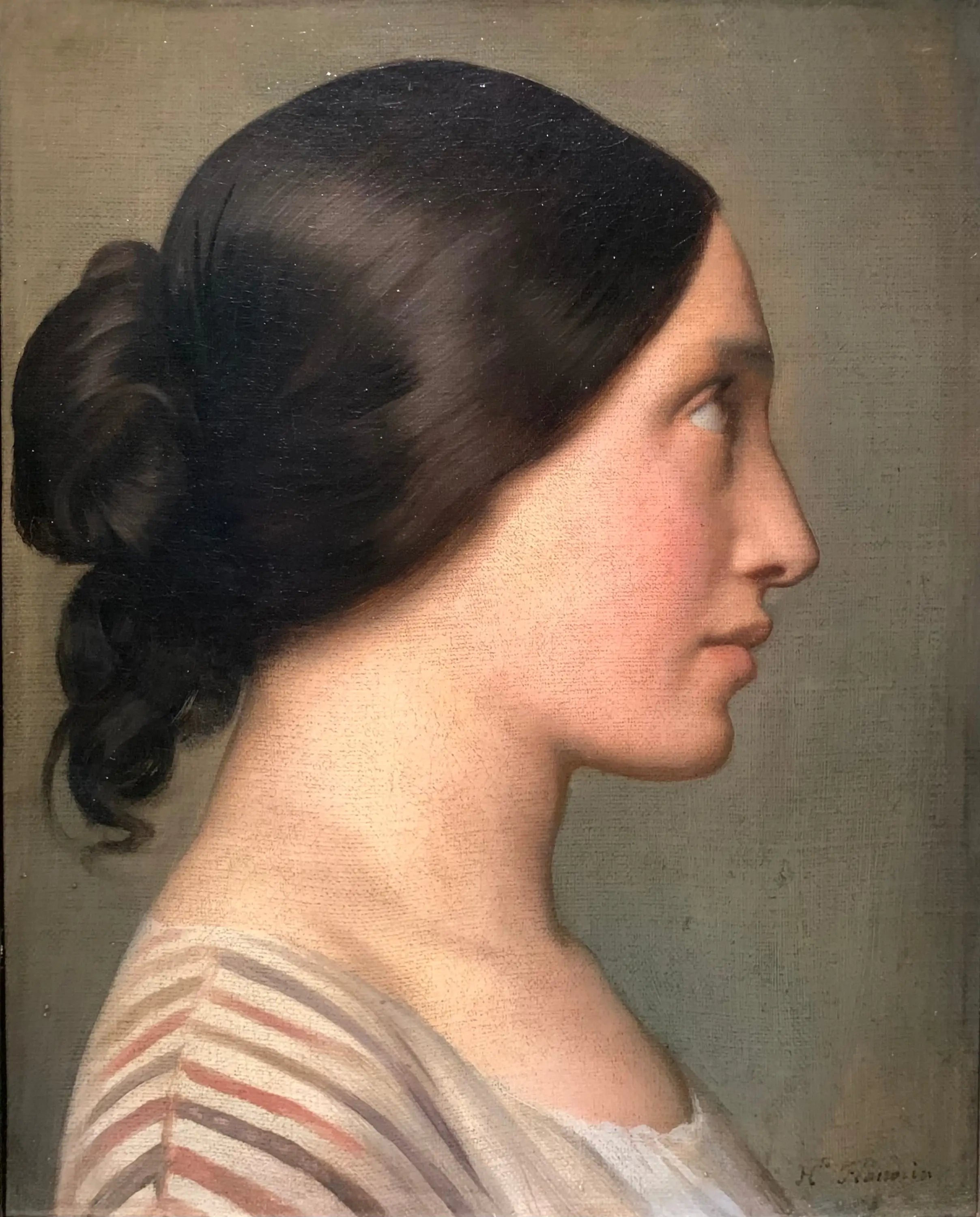 La Florentine - Hippolyte Flandrin image 1 copie de tableau peinte à la main