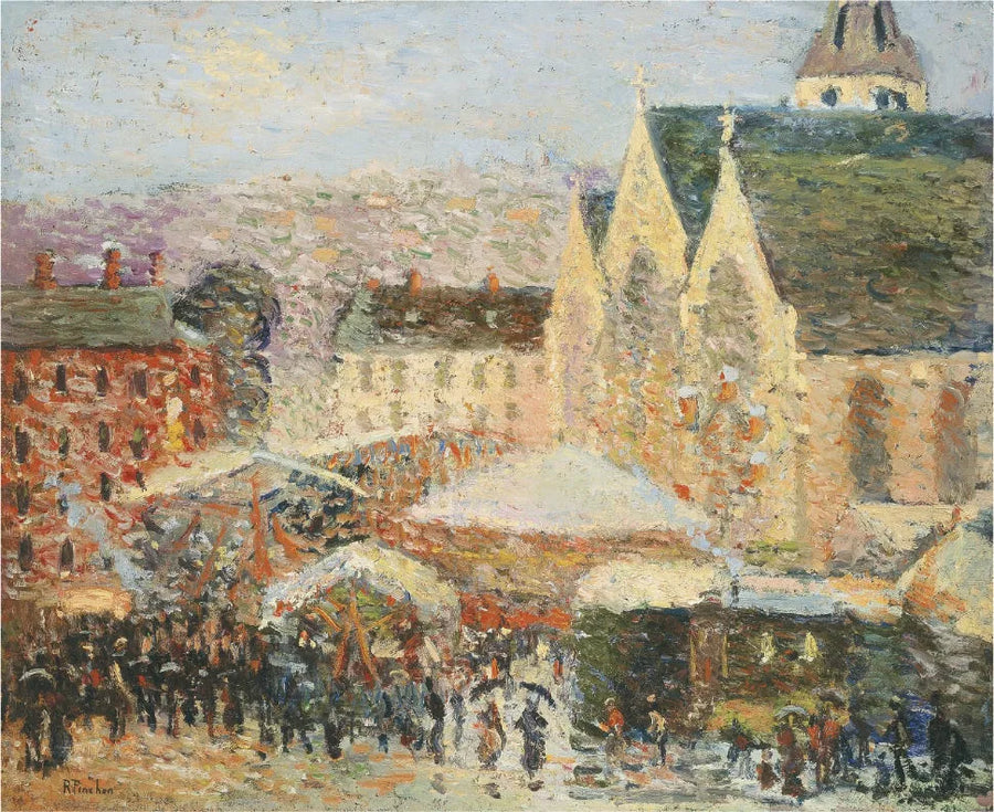 Saint-Romain-messen på Saint-Vivien-plassen, Rouen - Robert Antoine Pinchon
