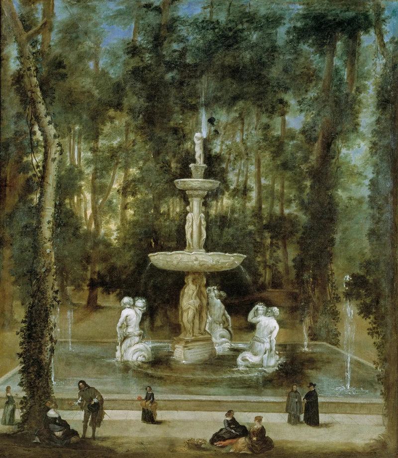 Tritonfontenen i hagen på øya, Aranjuez - Diego Velázquez