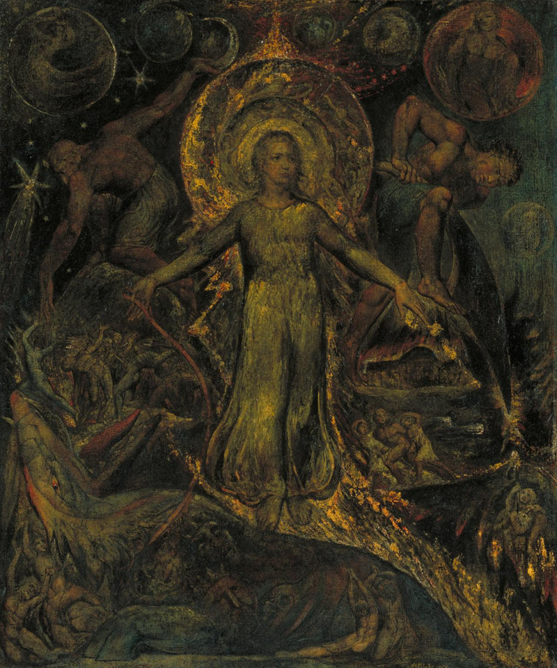 Den åndelige formen til Pitt som leder Béhémoth - William Blake
