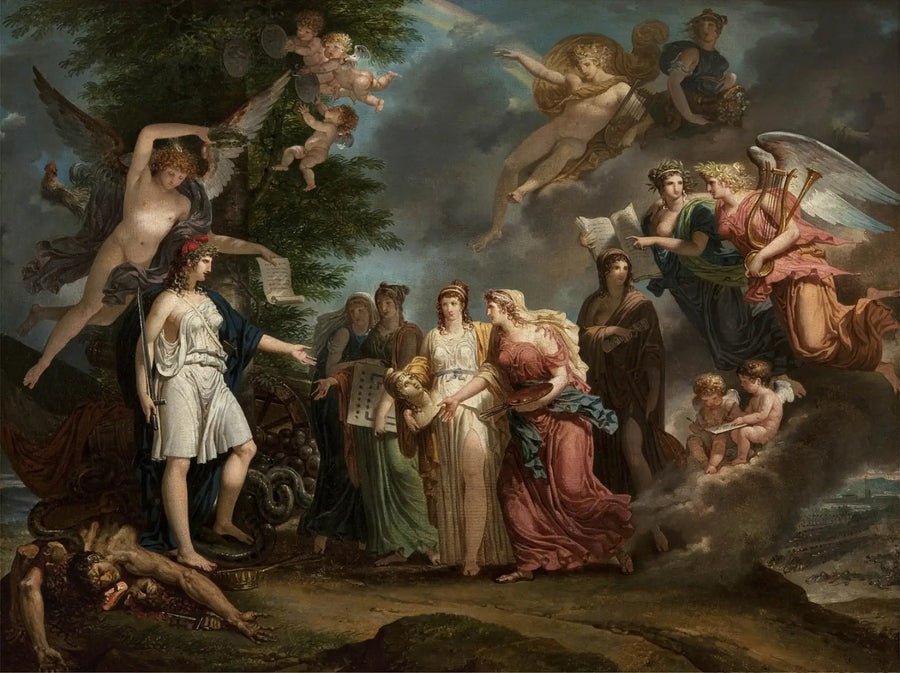Den triumferende Frankrike oppmuntrer vitenskap og kunst midt i krigen - Charles Meynier

Source:
La France triomphante encourageant les Sciences et les Arts au milieu de la guerre - Charles Meynier