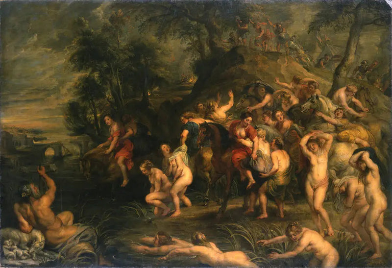 Flukten til Cloelia - Peter Paul Rubens