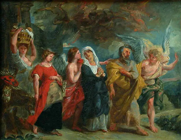 Loths flukt - Eugène Delacroix