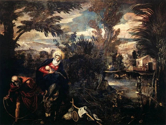 Flukten til Egypt - Jacopo Tintoretto