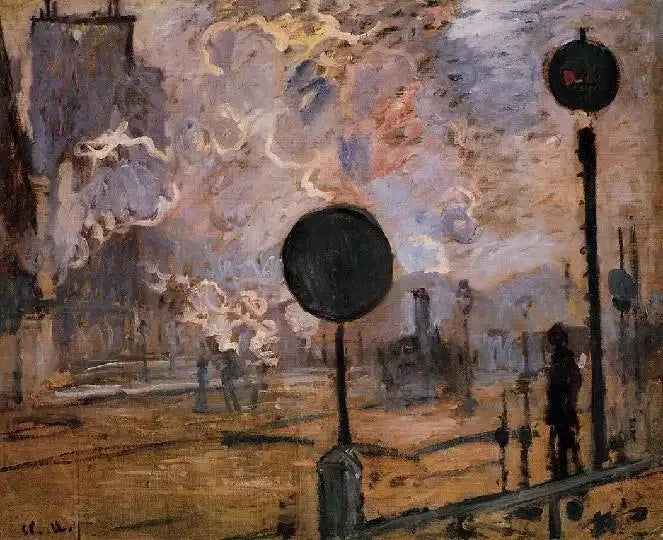 Saint-Lazare stasjon, signalene - Claude Monet