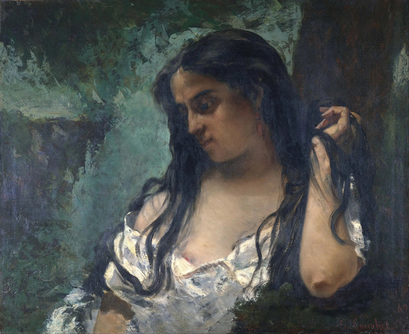 Den tankefulle gitane - Gustave Courbet