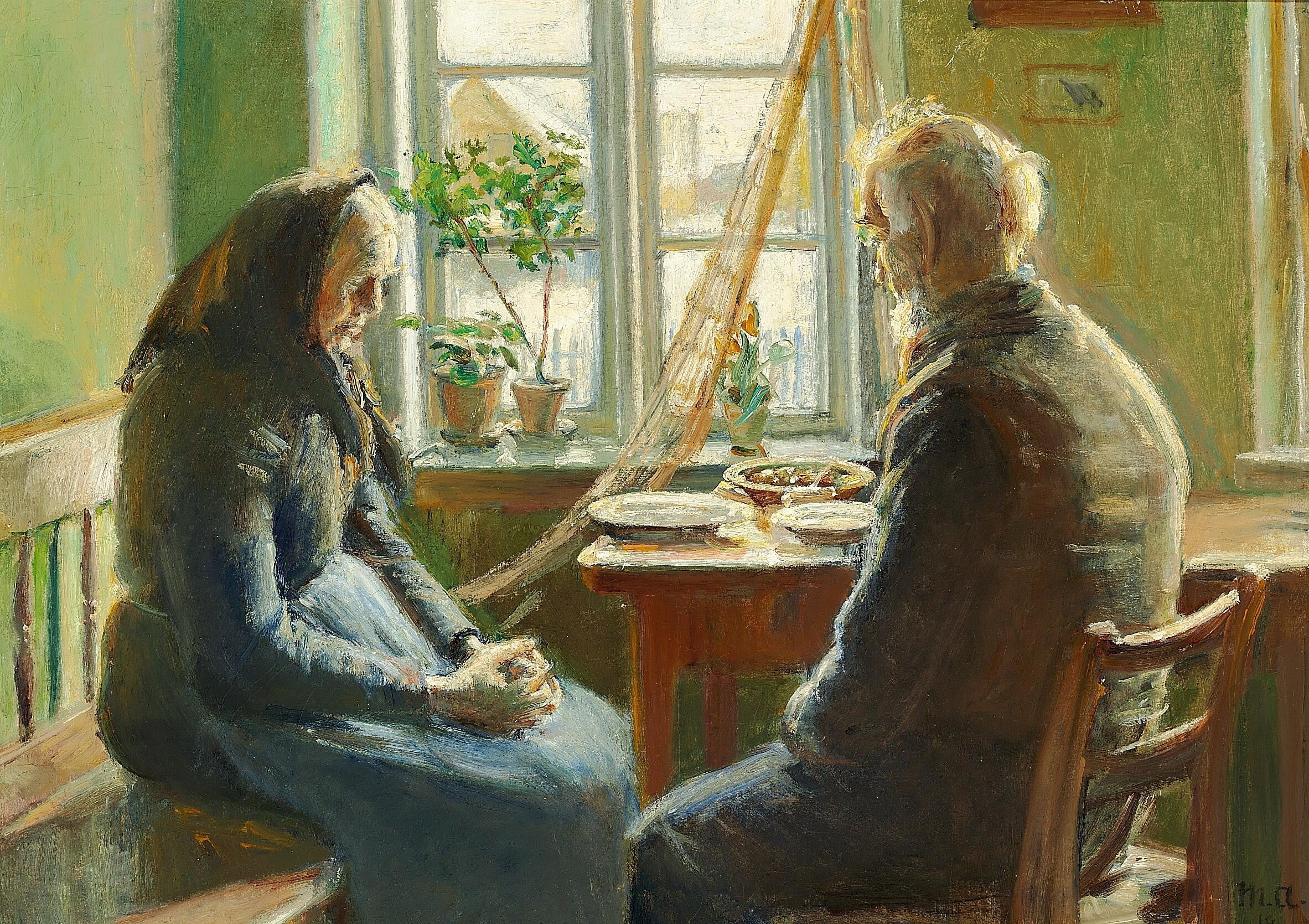 La grâce. - Michael Peter Ancher image 1 tableau peint à l’huile sur toile