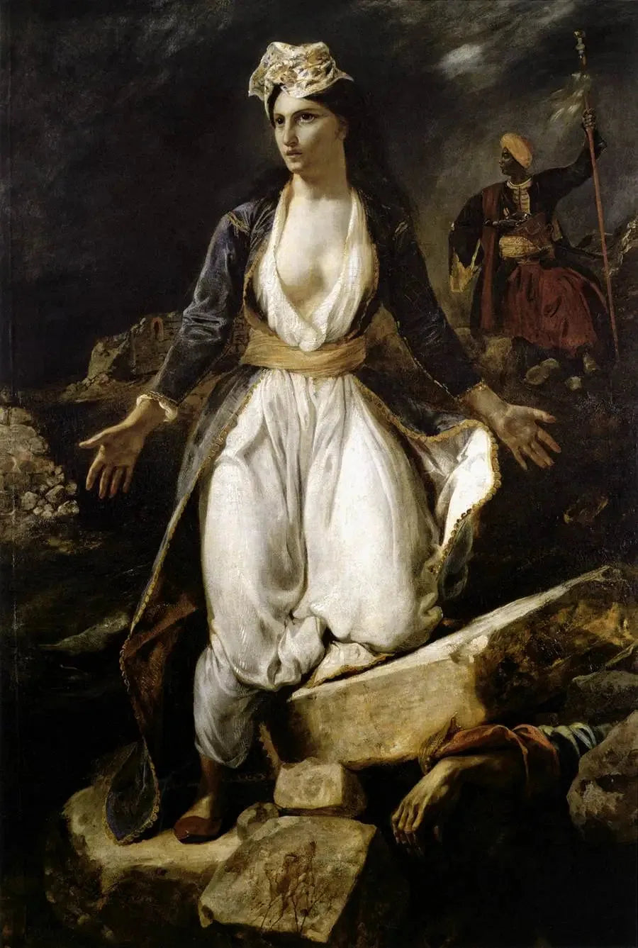 Hellas på ruinene av Missolonghi - Eugène Delacroix