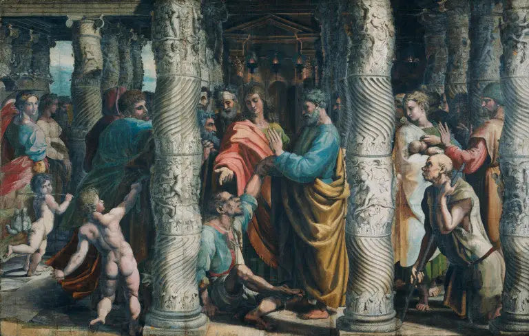 Helbredelsen av den halte mannen - Raphael Sanzio