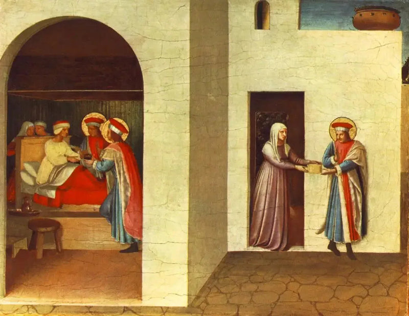 Helbredelsen av Palladia av de hellige Cosmas og Damian - Fra Angelico

Source:
La guérison de Palladia par les saints Côme et Damien - Fra Angelico
