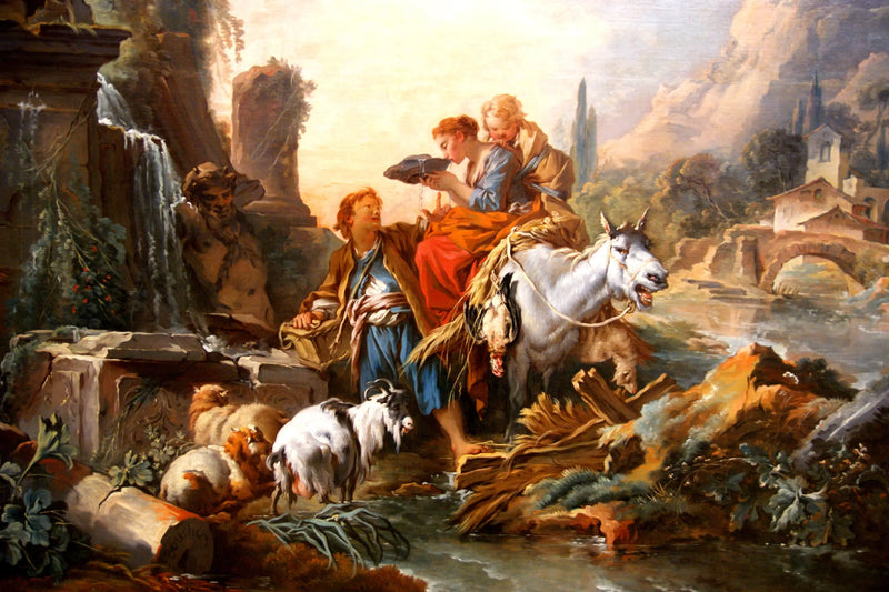 Stasjonen ved fontenen - François Boucher