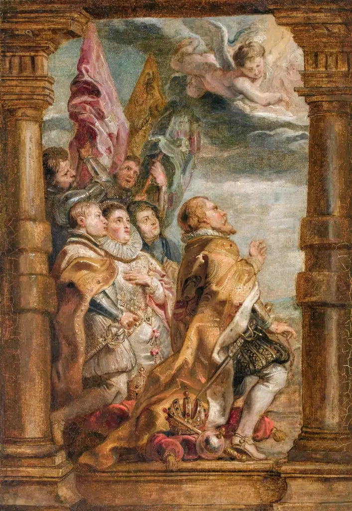 Den sekulære hierarkiet i tilbedelsen - Peter Paul Rubens