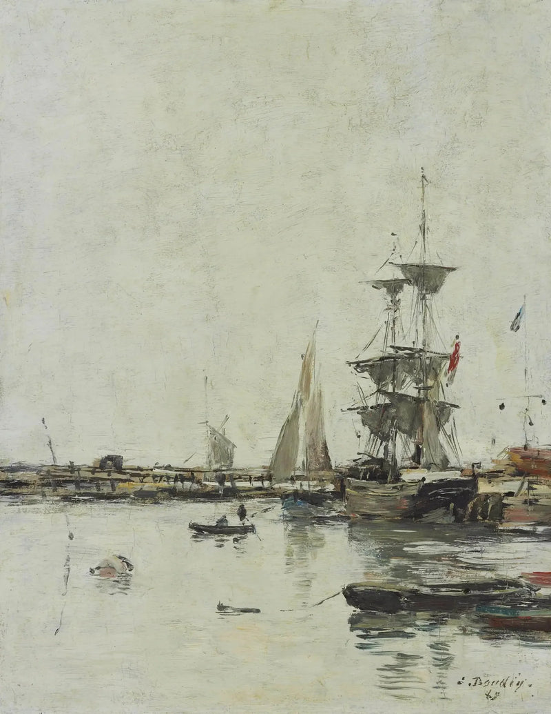 Bryggen i Trouville - Eugène Boudin