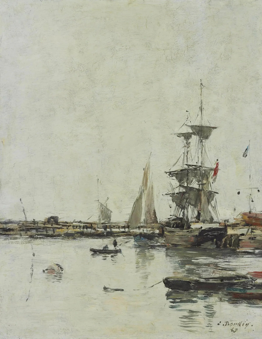 Bryggen i Trouville - Eugène Boudin