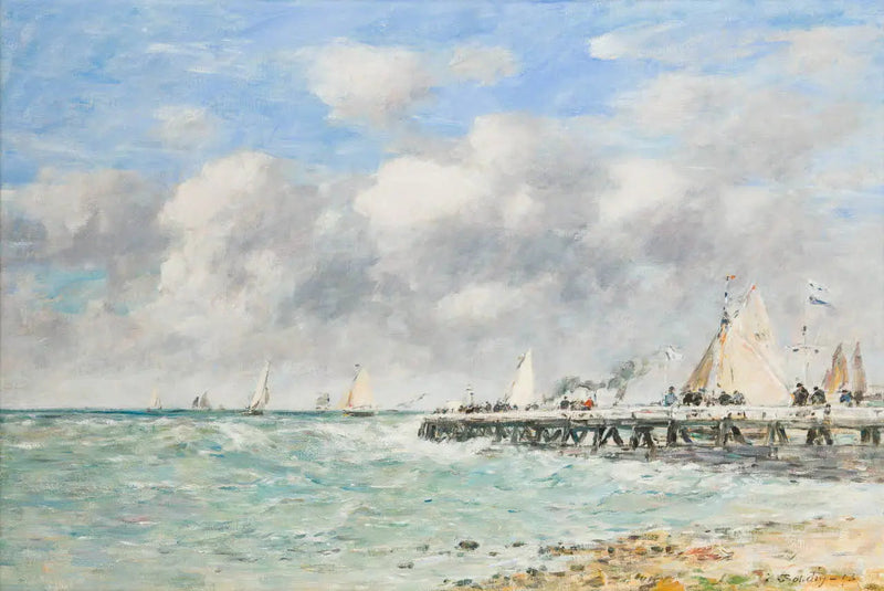 Trouville-piren - Eugène Boudin
