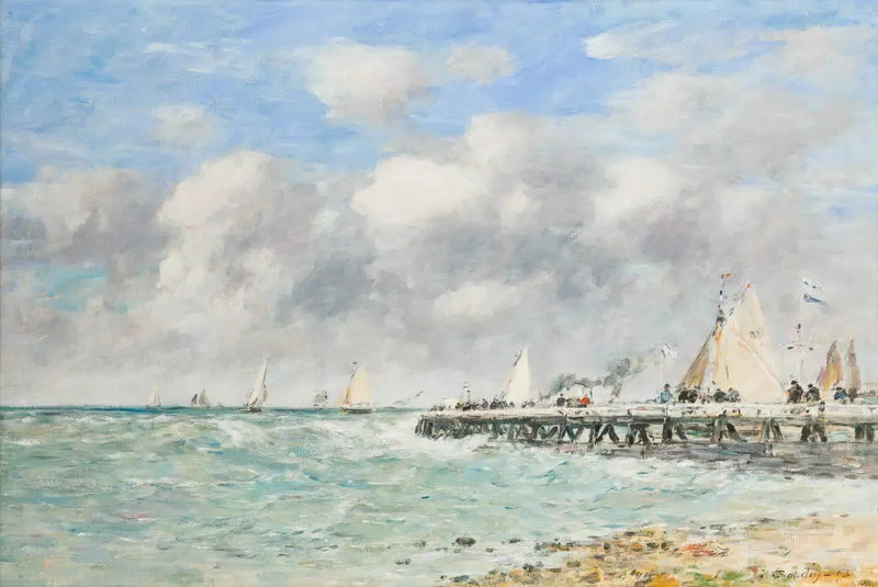 Trouville-piren - Eugène Boudin