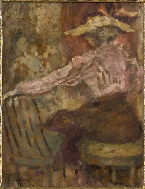 Den unge kvinnen i rosa bluse - Édouard Vuillard