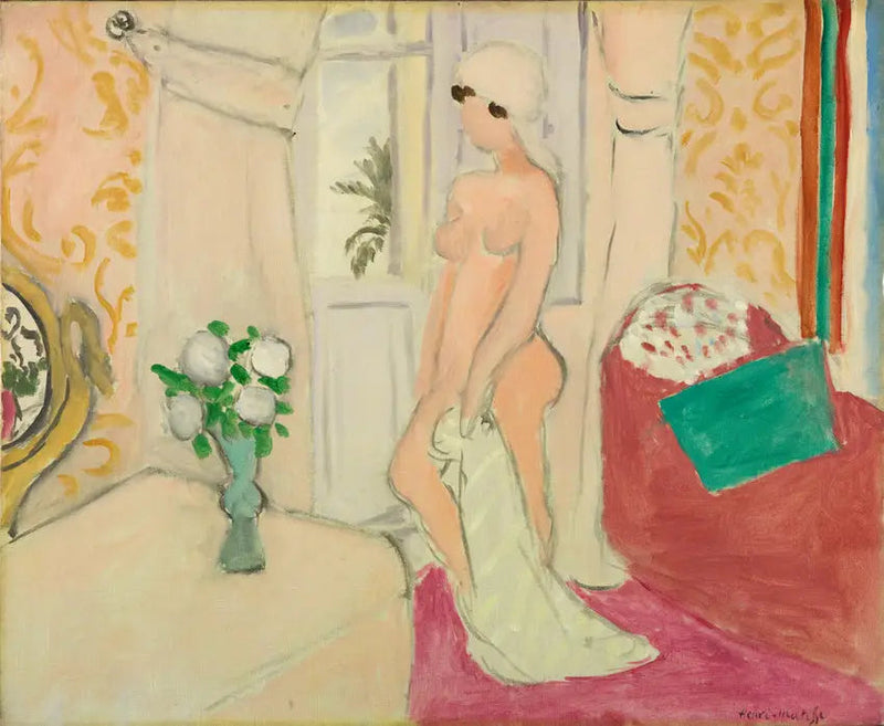 Den unge jenta og vasen med blomster - Henri Matisse
