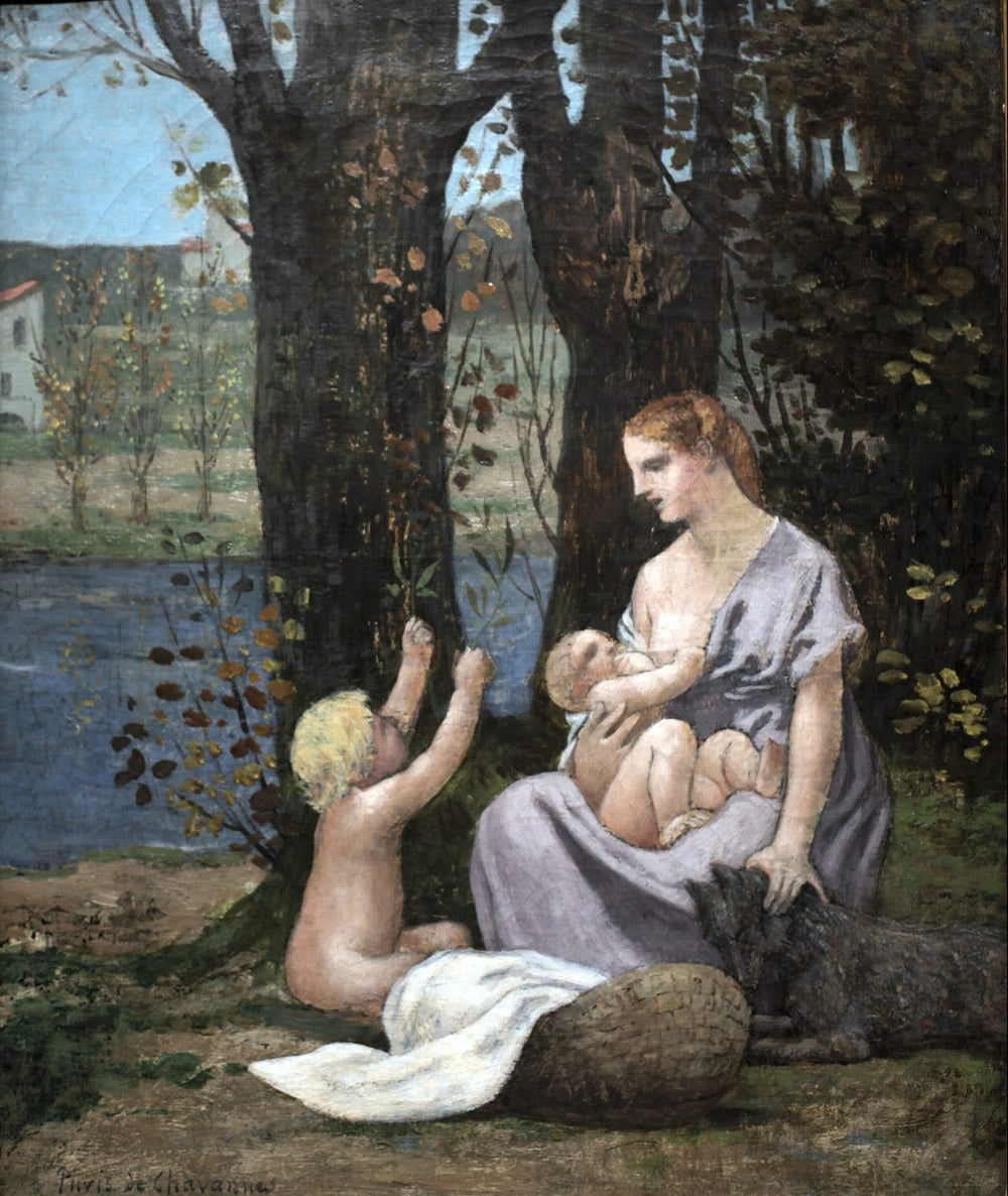 La Jeune mère - Pierre Puvis de Chavannes image 1 tableau peint à l’huile sur toile