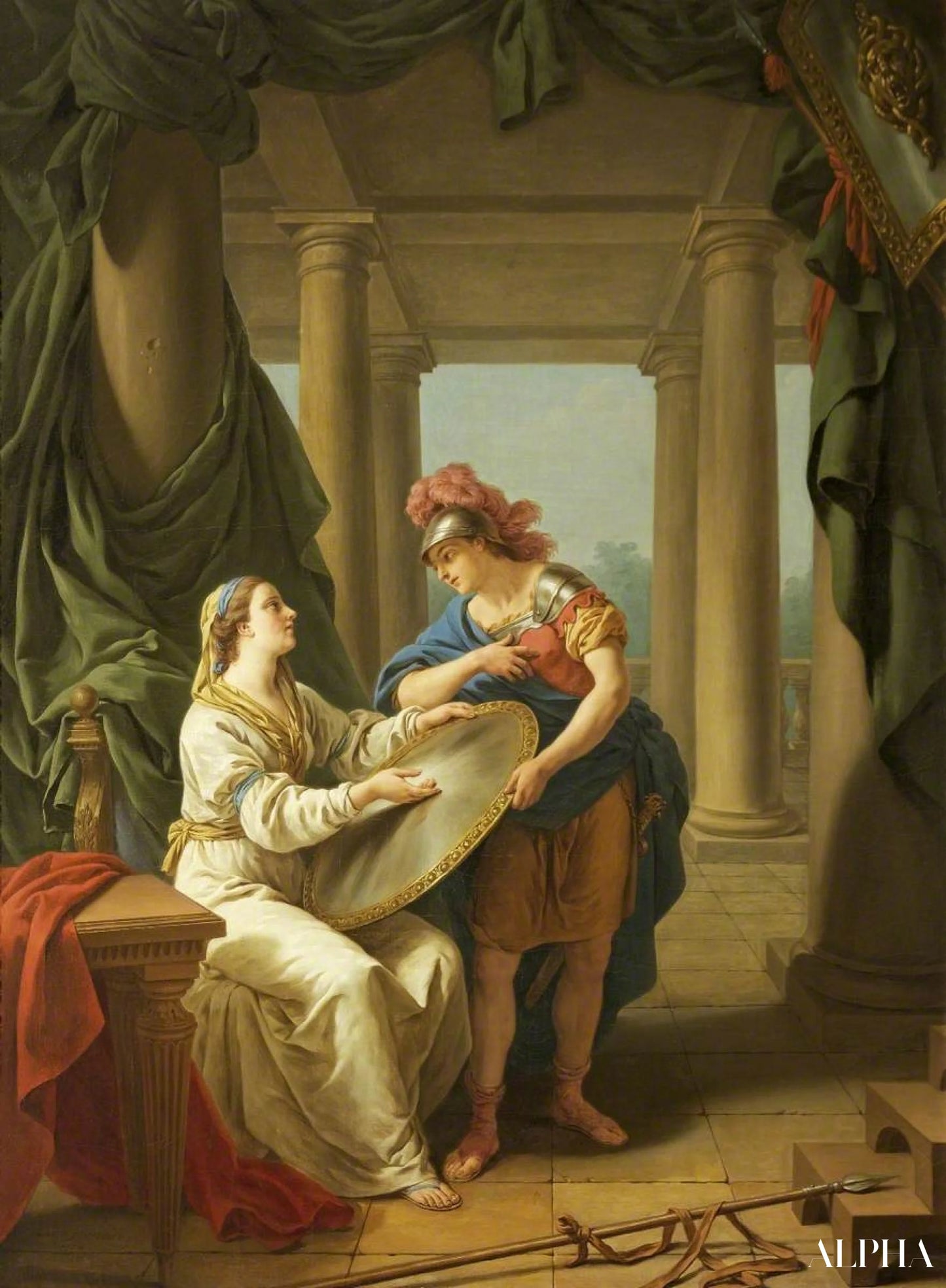 ‘La lacédémonienne’- Louis Jean François Lagrenée - Høykvalitets reproduksjoner av malerier og bilder