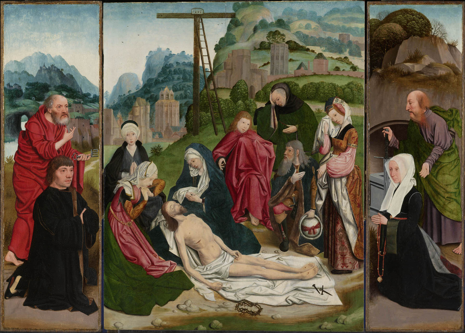 La Lamentation du Christ - Jan Mostaert image 1 reproduction d’œuvre d’art à l’huile