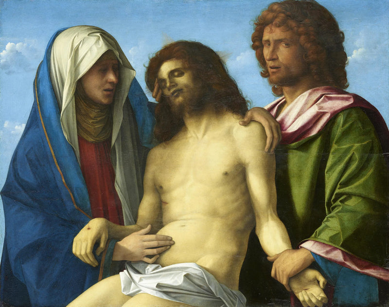 Klagelsen: Kristi kropp holdt av Maria og Johannes den Velsignede / Pietà - Giovanni Bellini