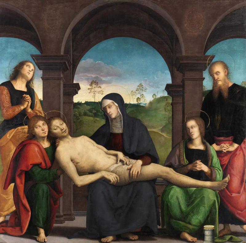 Klagelsen over den døde Kristus - Pietro Perugino