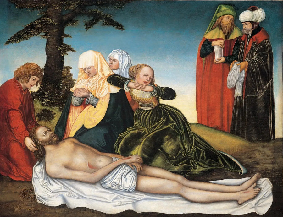 Klagelsen over Kristi døde kropp - Lucas Cranach den eldre
