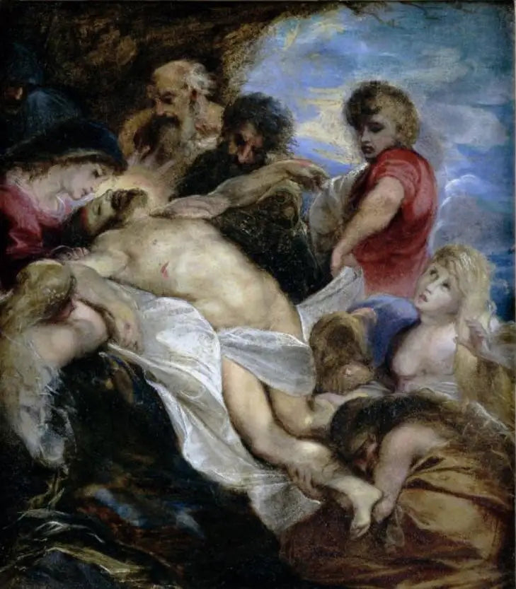 La lamentation sur le corps du Christ mort - Peter Paul Rubens image 1 tableau peint à l’huile sur toile