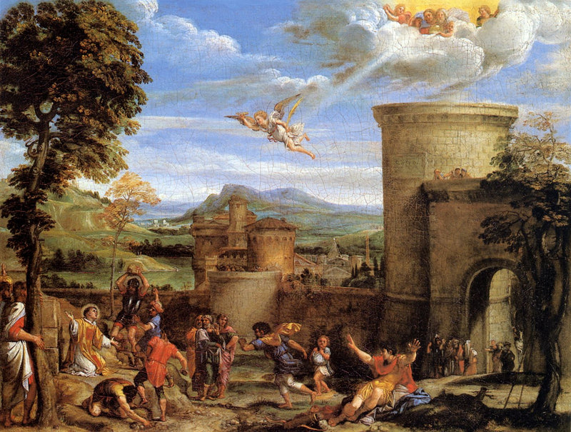 Steinsettingen av Saint Étienne - Annibale Carracci
