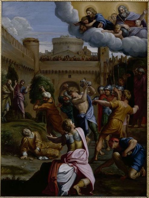 La Lapidation de Saint Etienne - Domenichino image 1 reproduction de peinture à l’huile