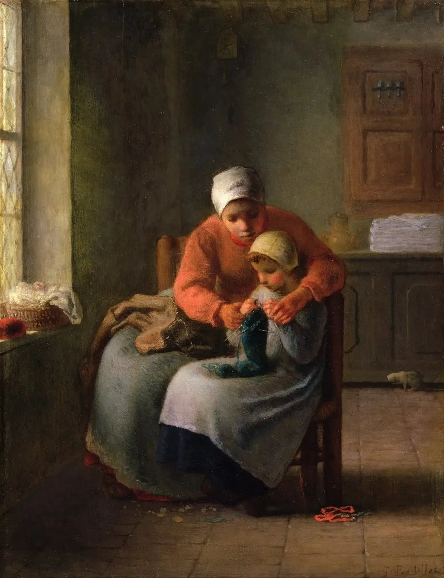 Strikketimen - Jean-François Millet