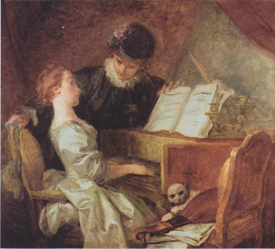 Musikkundervisning - Jean-Honoré Fragonard