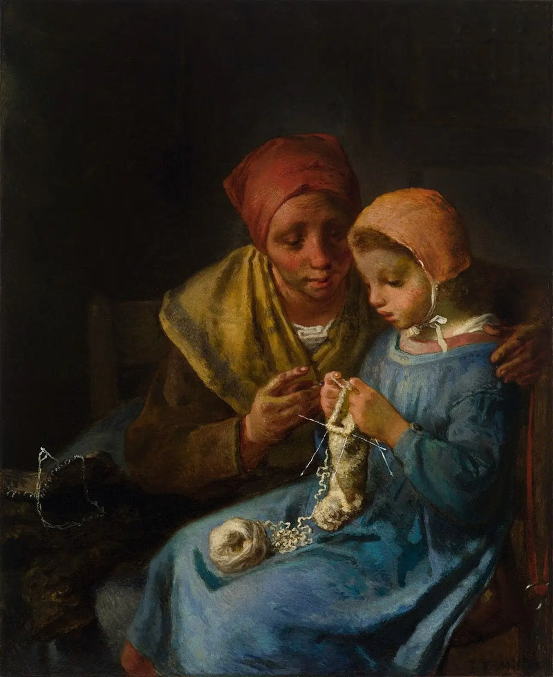 Strikketimen - Jean-François Millet