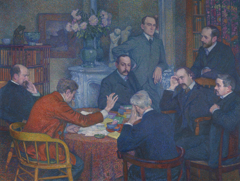 Lesningen av Émile Verhaeren - Théodore van Rysselberghe