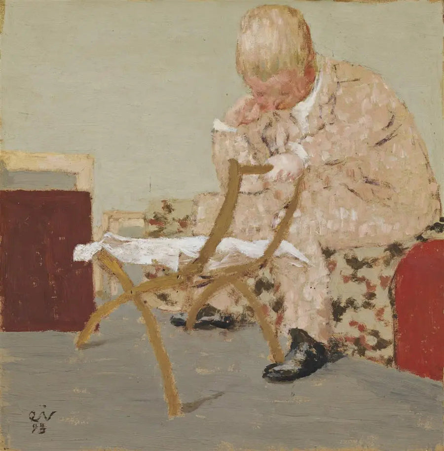 Lesing av avisen - Édouard Vuillard
