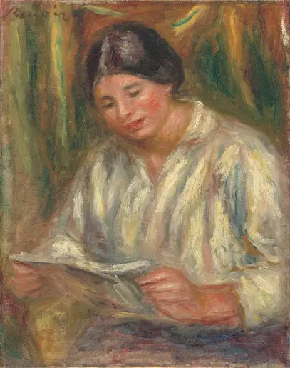 Den hvite leseren - Pierre-Auguste Renoir