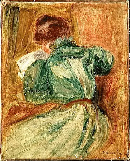 Den grønne leseren - Pierre-Auguste Renoir