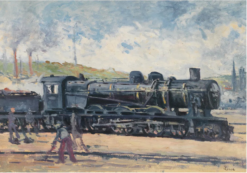 Lokomotivet, rundt Charleroi - Maximilien Luce