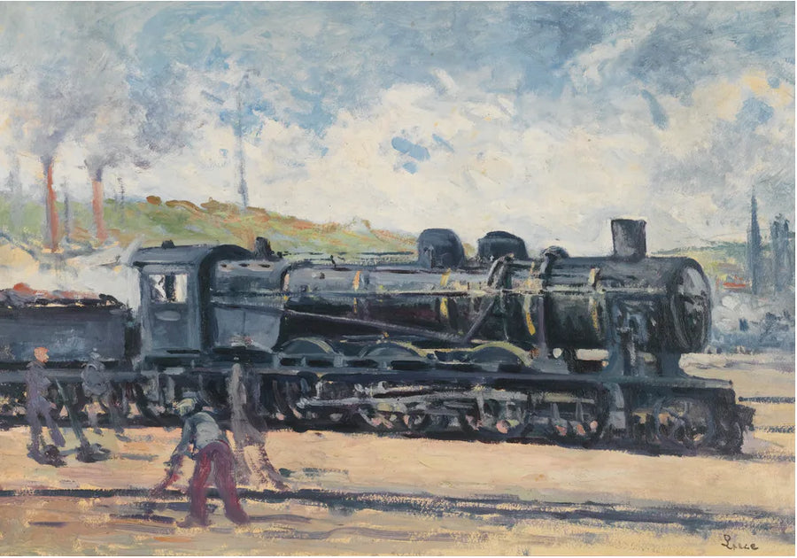 Lokomotivet, rundt Charleroi - Maximilien Luce