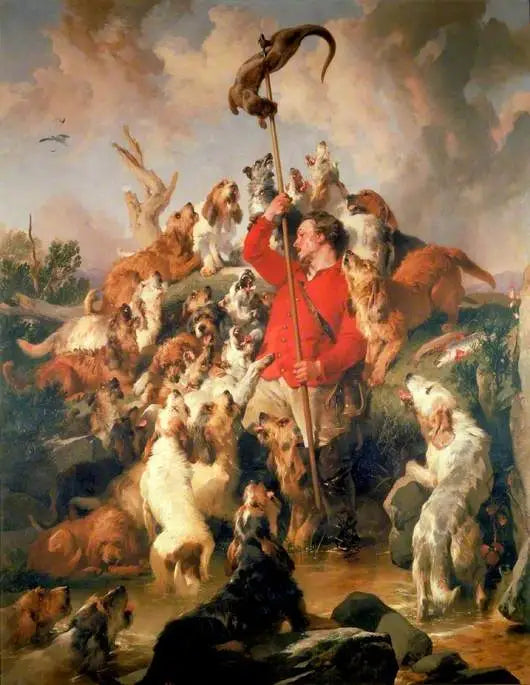 La Loutre harpunert, ærhunder tilhørende jarl av Aberdeen - Edwin Henry Landseer

Source:
La Loutre harponnée, les chiens à loutre du comte d'Aberdeen - Edwin Henry Landseer